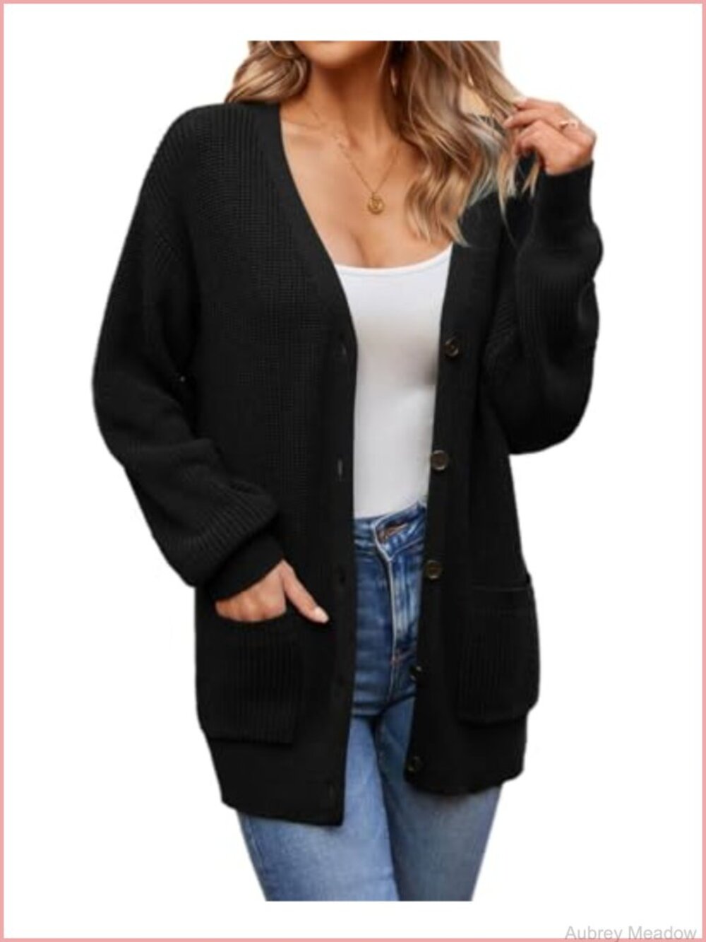 Women's 100% Cotton Cardigan Sweater Button Front with Pockets Oversized Long